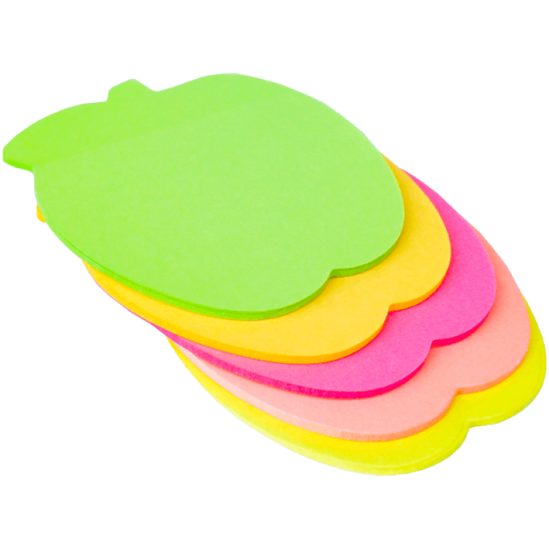 Notes adeziv 7.5 cm, model figurine neon, multicolor, 100 file/set